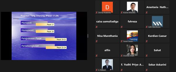 Kanwil II KPPU Melaksanakan Webinar dengan Tema Competition Law and Policy