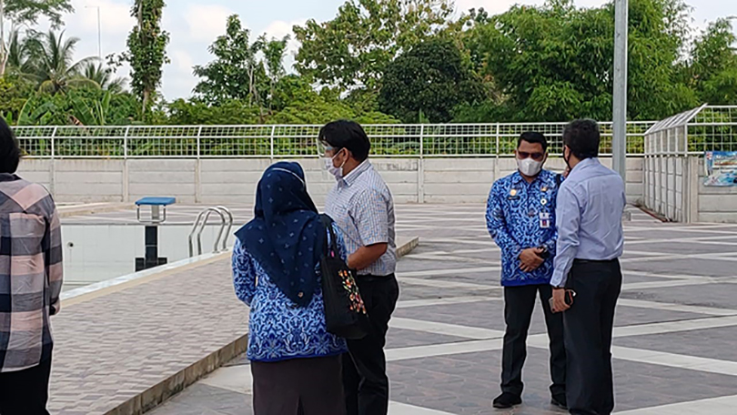 Majelis Komisi Periksa Objek Fisik Perkara Tender Pembangunan Gedung Kolam Renang Tahap II di Kandangan